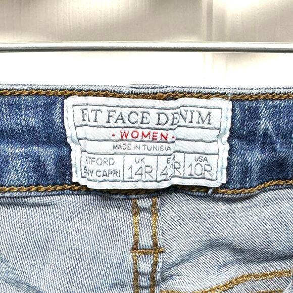 Fat Face Jeans, Hertford Skinny Capri, British, Medium Wash, Cropped, Size 10 - Picture 2 of 4